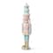Glitzhome® 28" Lighted Resin Christmas Cupcake Nutcracker Porch Decor with Timer